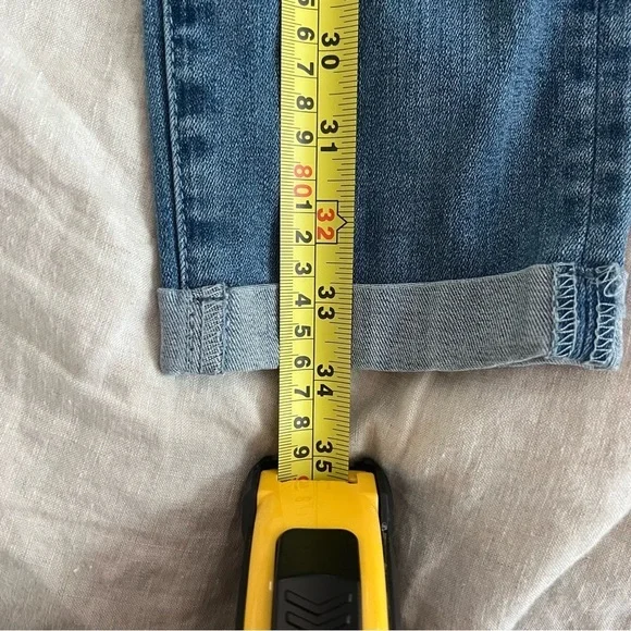 Ag Adriano Goldschmied Cropped Jeans The Stilt Roll-Up Cigarette Distressed 28 - Picture 9 of 11